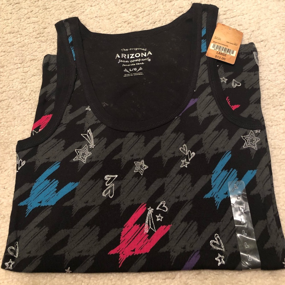 NWT Arizona Jean Co. Rock & Roll Scoop Neck Tank